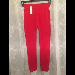Aurora’s Seven Red, footless leggings. New.